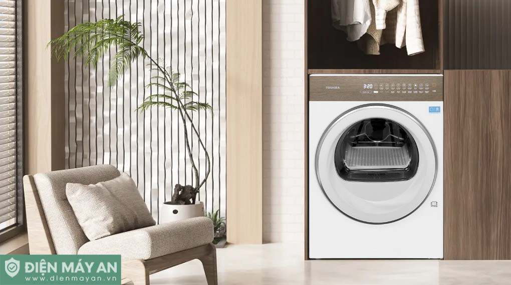 Máy sấy bơm nhiệt Toshiba 8 kg TD-T37BS90HWV(WT)
